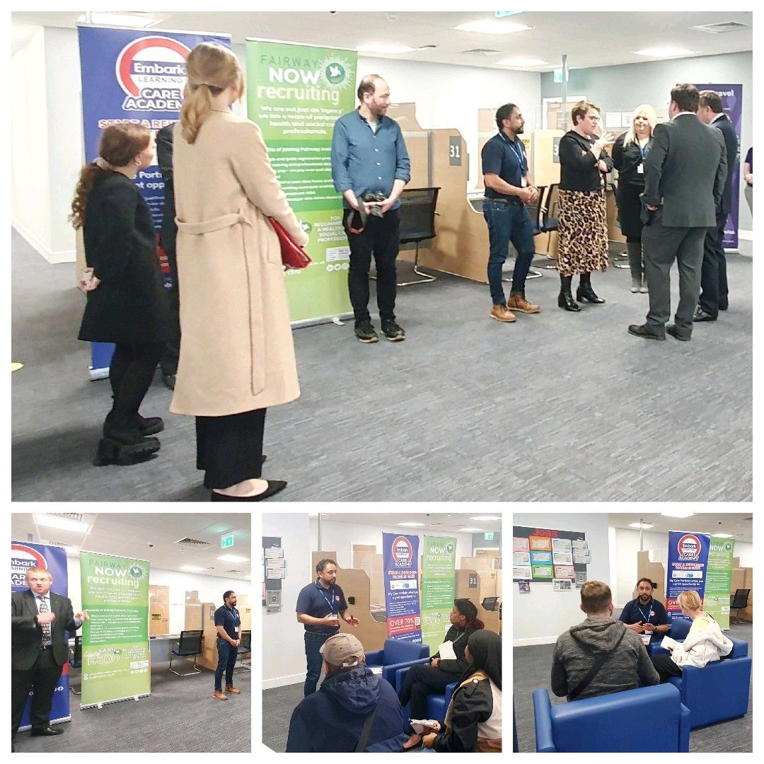 embark_learning's tweet photo. Today at Kings Norton Jobcentre, it was a great honour to meet Mel Stride, Secretary for Work and Pensions, and Northfield MP Gary Sambrook.

We showcased our partnership with DWP helping candidates find work.

Interested in working care sector in the West Midlands? Get in touch! https://t.co/tIazB0QtRl