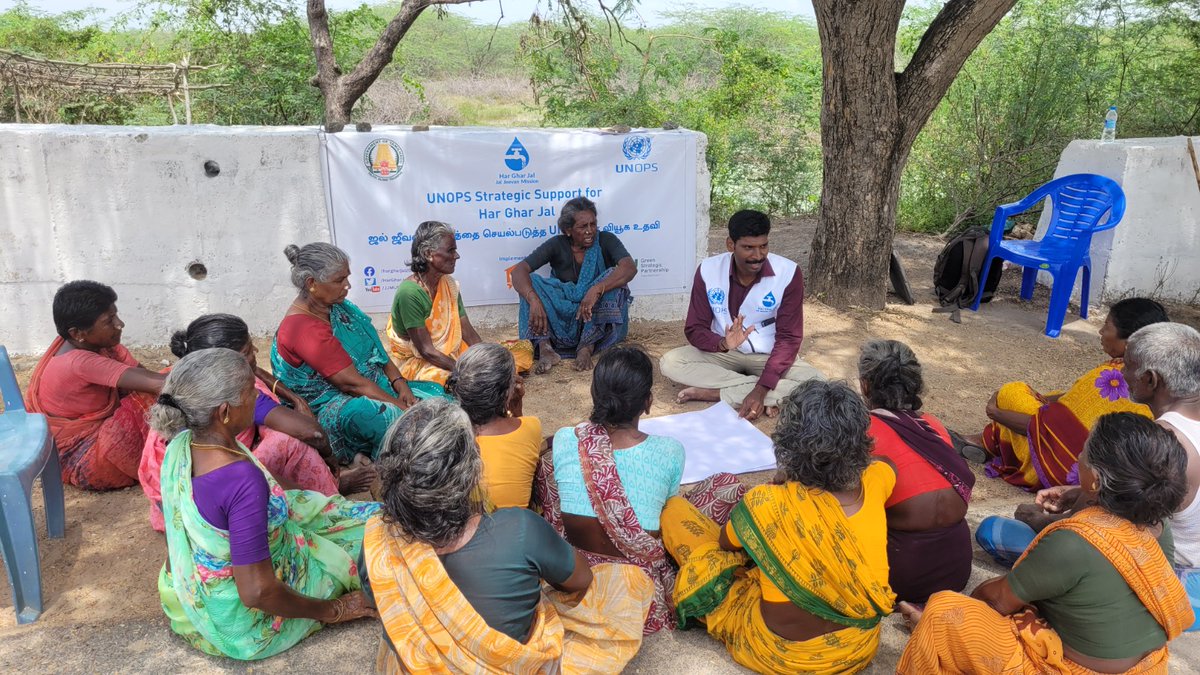 UNOPS_India's tweet photo. @UNOPS facilitating Community Leave No Behind (#CLNOB) exercise with the community in its intervention villages of Virudhunagar district, Tamil Nadu. @jaljeevan_ @MyGovTamilNadu @DenmarkinIndia @MoJSDoWRRDGR @SanFirstIndia https://t.co/XpcJE91sEh