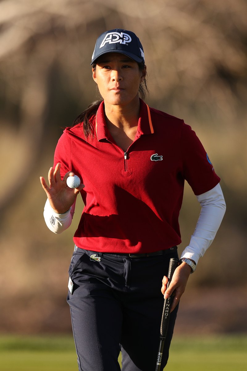 Lacoste's tweet photo. Breaking records and making history. 
@celineboutier's third @LPGA title makes her the most successful French player in LPGA history. Congratulations on this amazing accomplishment! 🏌️‍♀️👏 https://t.co/HMvqUxPlnE