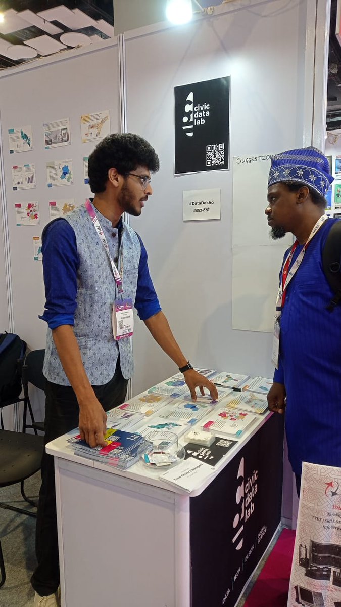 We are at #smartcitiesIndiaExpo at Pragati Maidan, Delhi, sharing our work on #OpenData and #DigitalPublicGoods , to improve governance and citizen engagement. If you're around, please drop by & say hi to us and our works #DataDekho