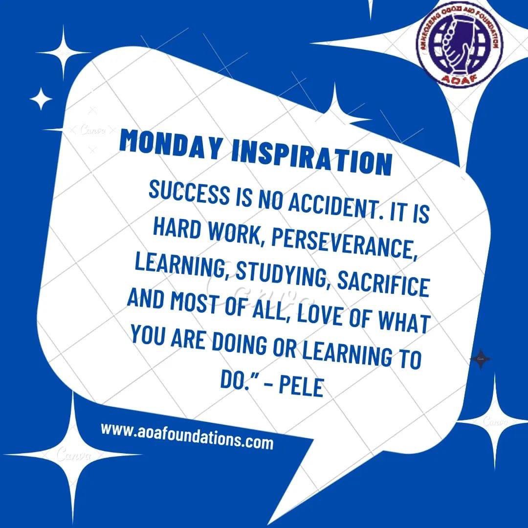 AnneOgozi's tweet photo. Success is no accident.
The foremost variable is consistently ‘doing things that you love’ with the right application of knowledge. 
As you remain consistent and persistent, you find many positive outcome, even if they are little.
Remember to view obstacle as only opportunities https://t.co/5s0CTPdLDS