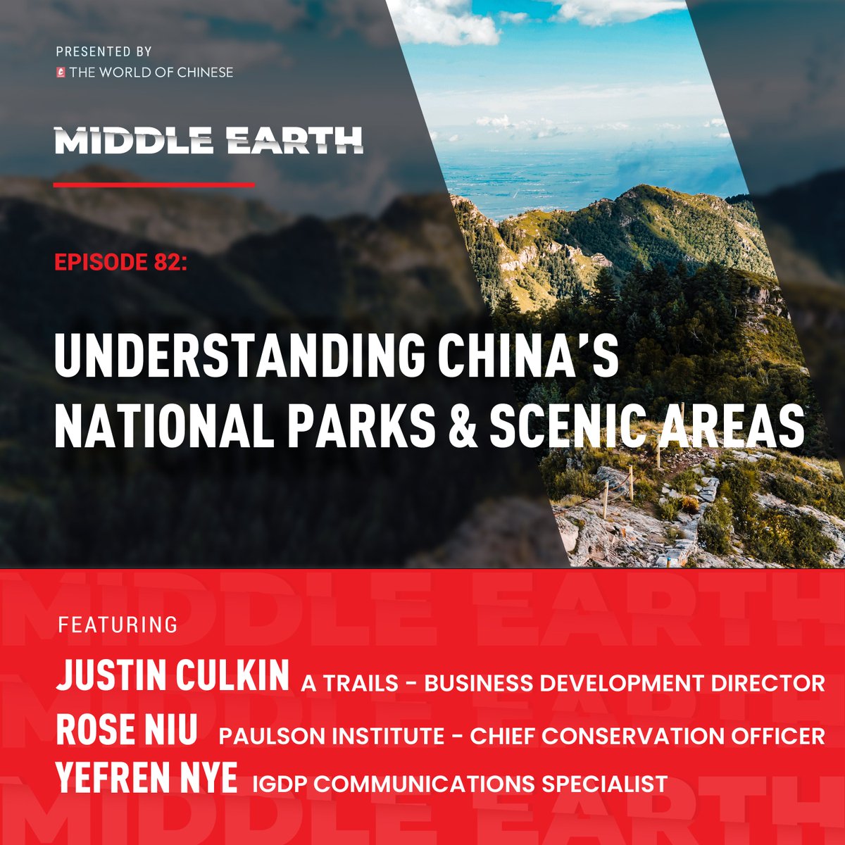 In 2021, over 2 billion visits were made to 🇨🇳’s outdoor sites. On #MiddleEarthPodcast with Justin Culkin, Rose Niu (@PaulsonInst) & Yefren Nye we talk about this part of the tourism industry & 🇨🇳 new national parks. 🎧 theworldofchinese.com/the-world-of-c… Powered by @WorldofChinese