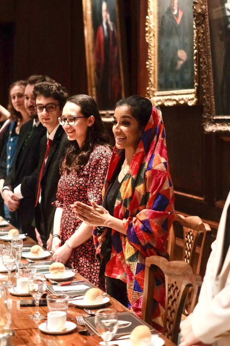 A moment in history, as <a href="/sereneksingh/">Serene Singh</a> recited the Mool Mantar, a Sikh blessing, at a recent formal at <a href="/SPC_Oxford/">St Peter's College</a>! The Sikh prayer was recited instead of Latin grace, and it may be the first time a Sikh prayer has been shared at a college formal at St Peter’s  👏