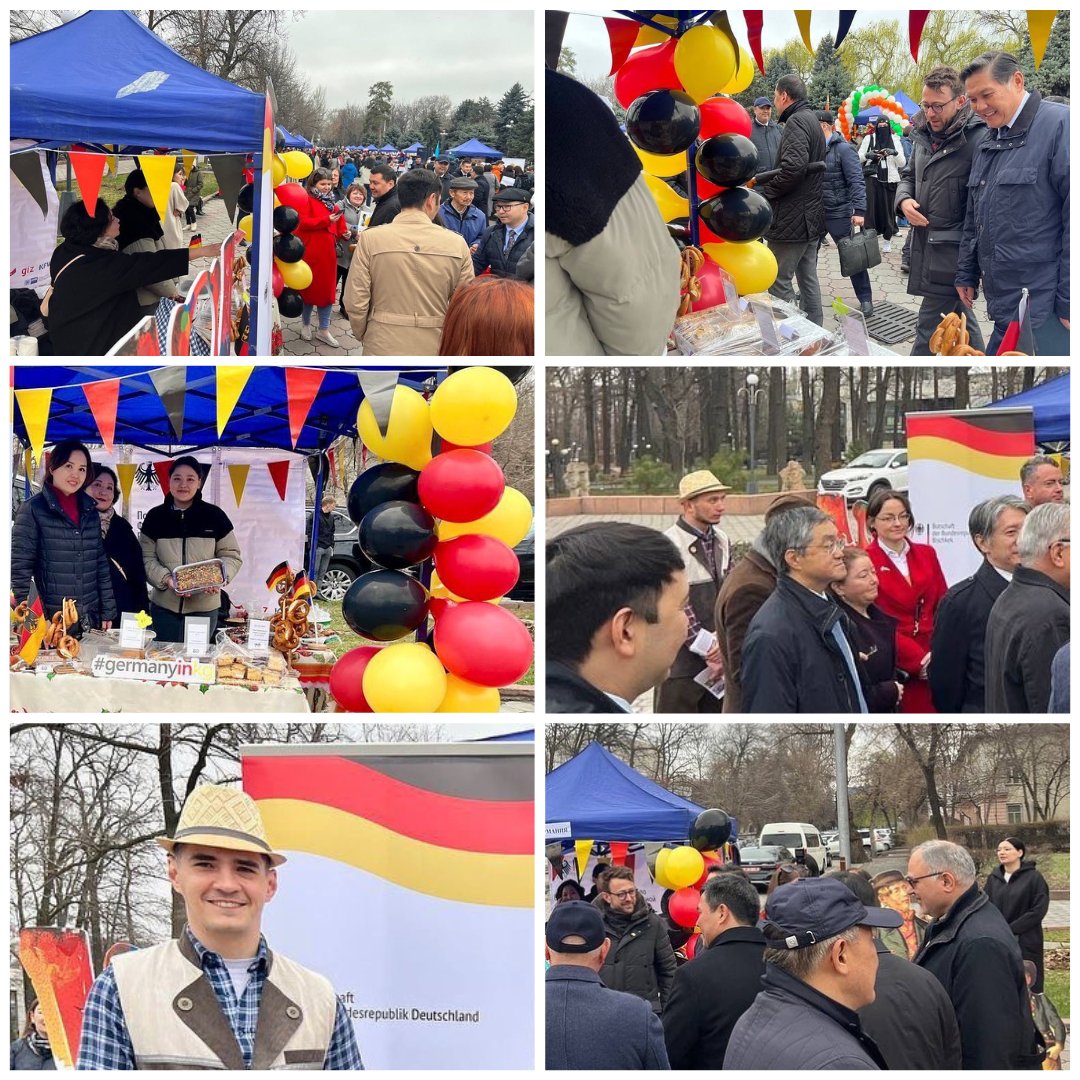 StiftungVerbund's tweet photo. Der #Volksrat der Deutschen in #Kirgistan war mit einem Stand bei der jährlich stattfindenden Wohltätigkeitsmesse anlässlich des Frühlingsfestes vertreten und konnte sich bei dieser vom kirg. Außenministerium organisierten Veranstaltung der Mehrheitsgesellschaft präsentieren. https://t.co/1JhK7TnK4J