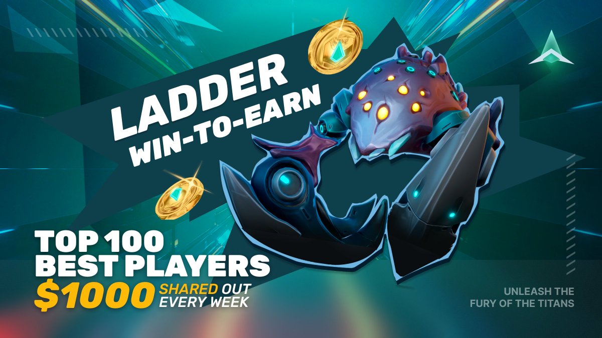 CyberTitansGame's tweet photo. LADDER WIN-TO-EARN 🎮

You can now monetize your talent! The TOP-100 #CyberTitans players of every week will get rewards for their time and effort

💻 For the first season, only 4-players games will be available

Check your position in the ranking 👇
https://t.co/TYbsCFunuh https://t.co/vkqo18YJdr