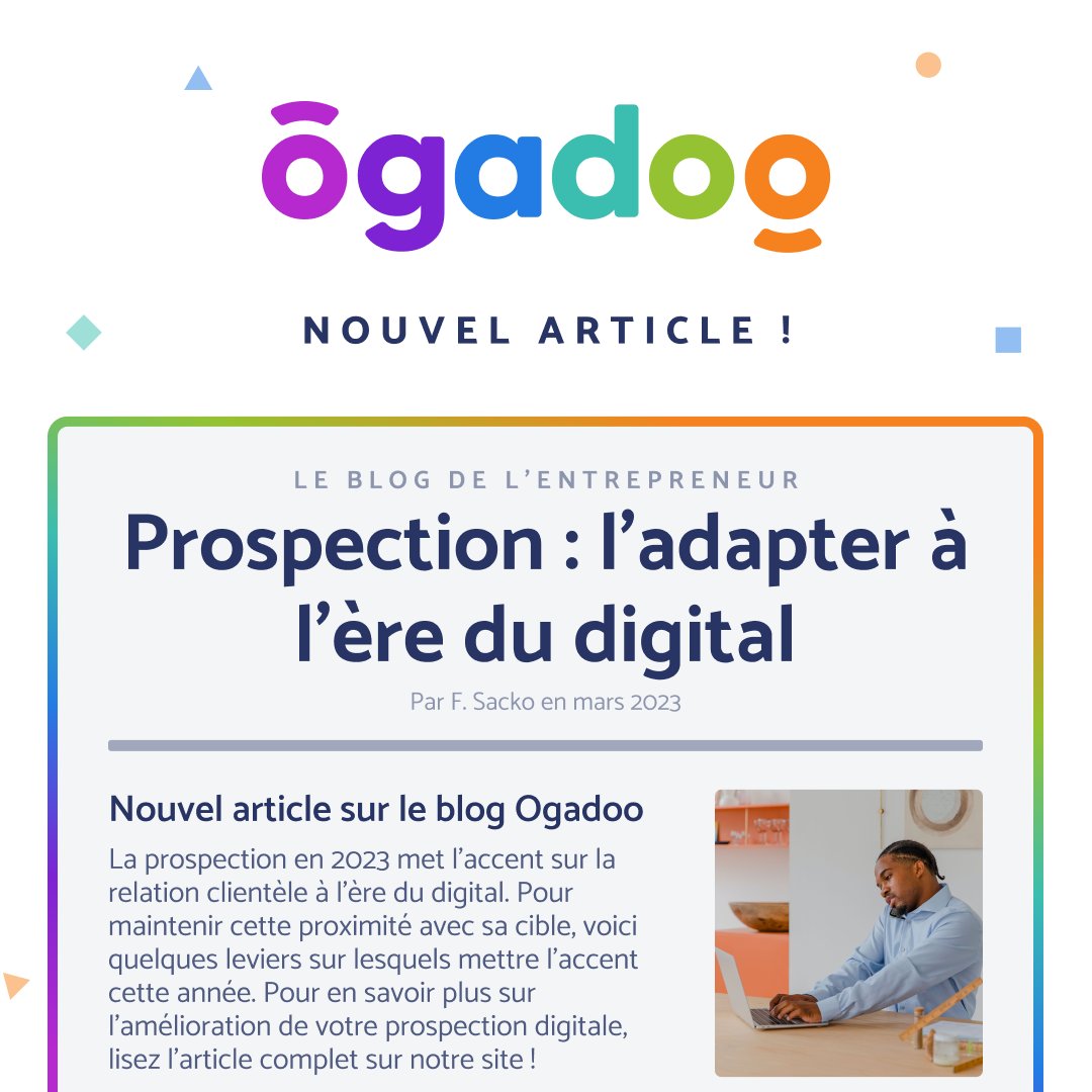 OgadooOfficiel's tweet image. La #prospection en 2023 met l’accent sur la relation clientèle à l’ère du digital.
Pour maintenir cette proximité avec sa cible, découvrez les leviers sur lesquels mettre l’accent cette année dans l'article 👉ogadoo.com/blog/prospecti…
#prospectionafrique #articleblog