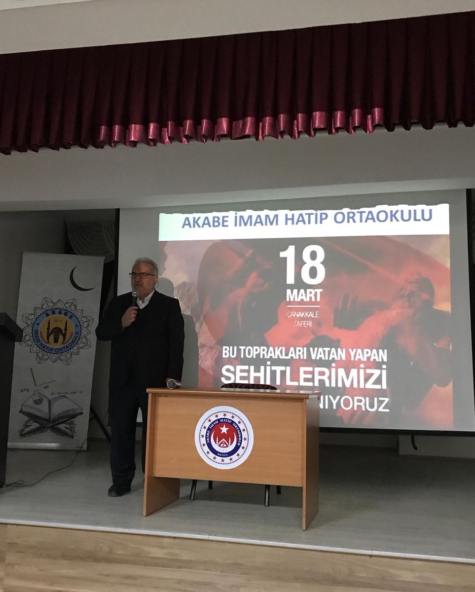 AkabeImam's tweet photo. Okulumuza Türkiye Harp Malulü Gaziler , Şehit,Dul ve Yetimleri Derneği Konya Şubesi Başkanlığı ‘ndan gelerek öğrencilerimize Çanakkale Zaferi’nin anlam ve önemini anlatan Başkan Süleyman EGE ‘ye , gazilerimize ve gazi yakınlarına teşekkür ediyoruz. #18martçanakkalezaferi https://t.co/pXjthPS1fP