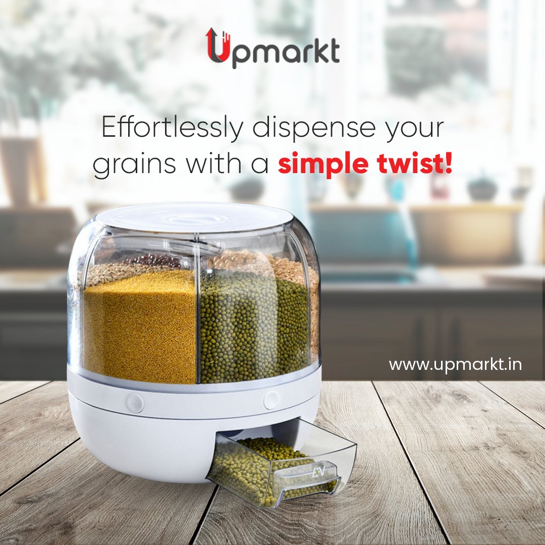 upmarkt's tweet photo. Say Goodbye to Messy Pantries &amp; Hello to our effortless kitchen
Rotary Food Grain Dispenser!

Visit us at https://t.co/F7yRdouQNw

#upmarkt #kitchen #kitchendispenser #graindispenser #kitchenitems https://t.co/aci8krbMkM