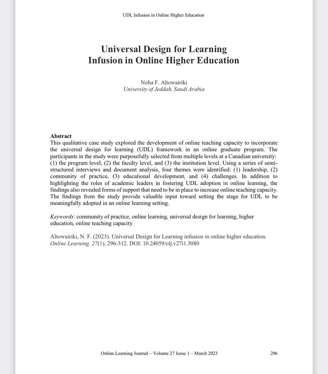 altowairiki's tweet photo. بحمد من الله تم نشر بحثي في مجلة Online Learning Journal ضمن مجلات Web of Science  https://t.co/pNemoTusa8 https://t.co/ZnEtzxDyJ0