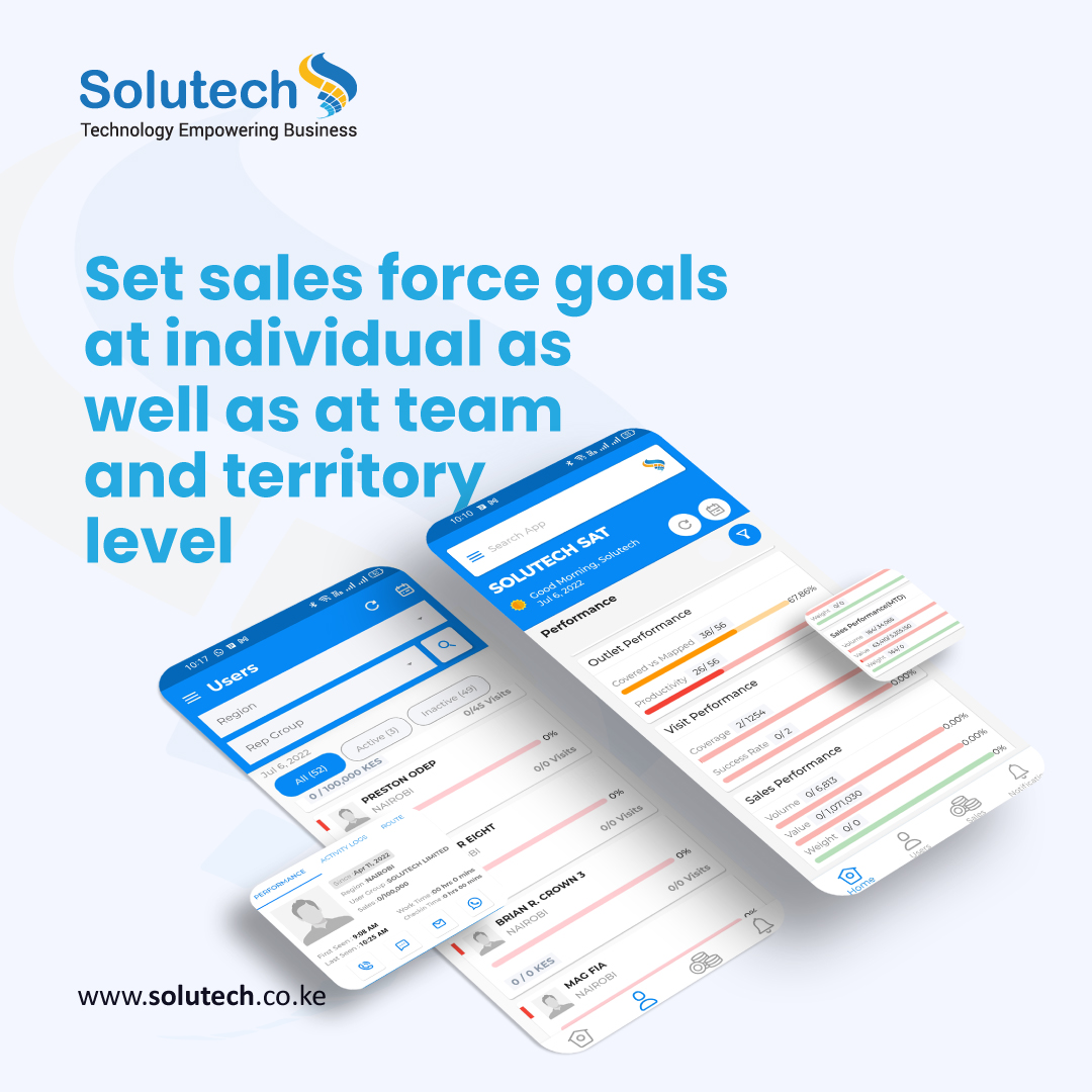 SolutechLimited's tweet image. Bask in the satisfaction of setting and achieving defined goals for your individual sales reps, their teams, and territories!

Call us on 0799471081 to learn more about such features, that will boost your field sales performance.
#goalsetting #fieldsalesautomation #solutech