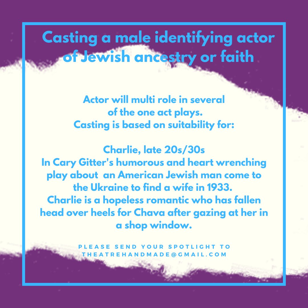 HandmadeTheatr's tweet photo. CASTING these roles! We can’t wait to hear from you. https://t.co/XCb96mmXuJ