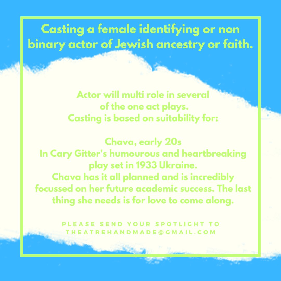 HandmadeTheatr's tweet photo. CASTING these roles! We can’t wait to hear from you. https://t.co/XCb96mmXuJ