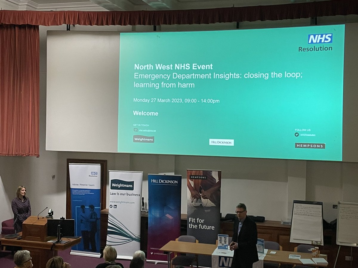 JonathanJHeap's tweet photo. Great to be supporting @nhsresolution with an event today on learning from emergency department claims, with speakers from #GIRFT, Royal Bolton Hospital and The UK Sepsis Trust @hdhealth https://t.co/fkJqV5EVIc