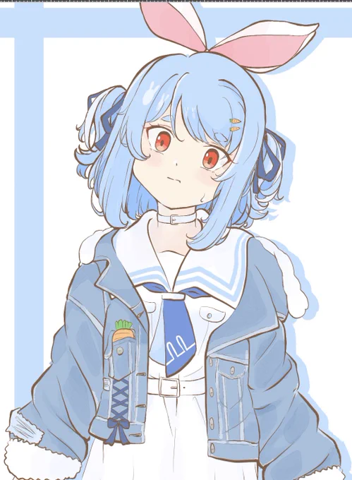 ぺこーらの一番好きな衣装寄稿しました全身絵は合同誌の裏に載ってると思います等身絵で靴まで描いたの久しぶりかも #ぺこらーと 