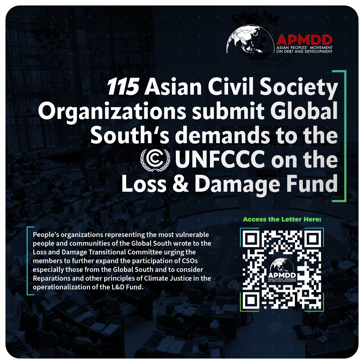 115 Asian movements representing the most vulnerable people & communities in the Global South wrote to the L&D Transitional Committee meeting at Luxor now, urging them to consider #Reparations & key #ClimateJustice principles to the Loss & Damage Fund. bit.ly/LetterToTC