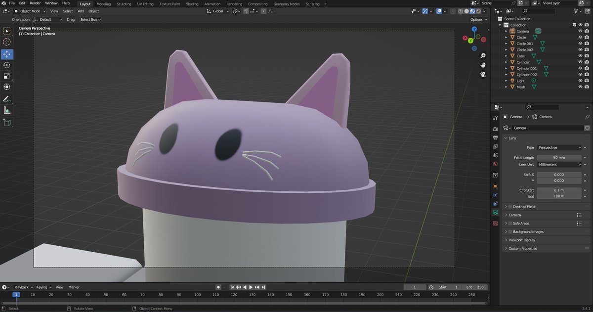 completelyX100's tweet photo. Cat Beanie #Blender #3D #UGC #Hat #Cat #Roblox #Model #Headaccessory #Avatar #Avatarshop #Catalog #Item #Gamedev #goviral https://t.co/iemZUPKBz4