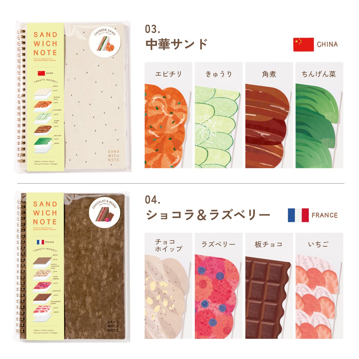 sandwich様4点おまとめページ SANDWICH NOTE 1冊まるごとサンドイッチに見立てた美味しいノートです