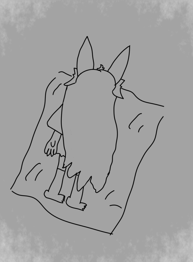 fanart I drew of moriko dying in a glue trap #BatAtArt