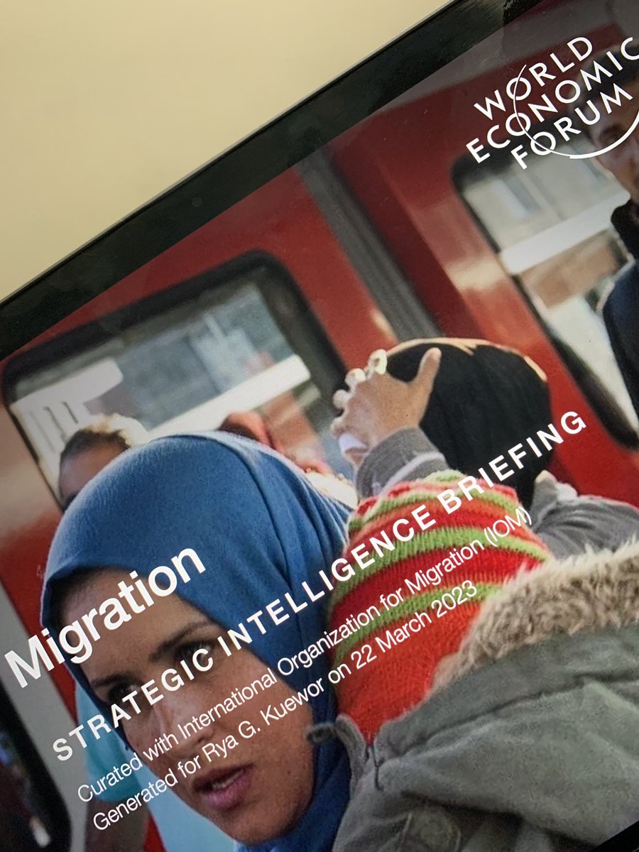 Rya G. Kuewor (@ryakuewor) on Twitter photo Is it perhaps time for migration policy reform? I’m going to explore this as I review this WEF Strategic Intelligence briefing on Migration
<a href="/TheRIO_Org/">The RIO Org</a> Is it perhaps time for migration policy reform? I’m going to explore this as I review this WEF Strategic Intelligence briefing on Migration
<a href="/TheRIO_Org/">The RIO Org</a>