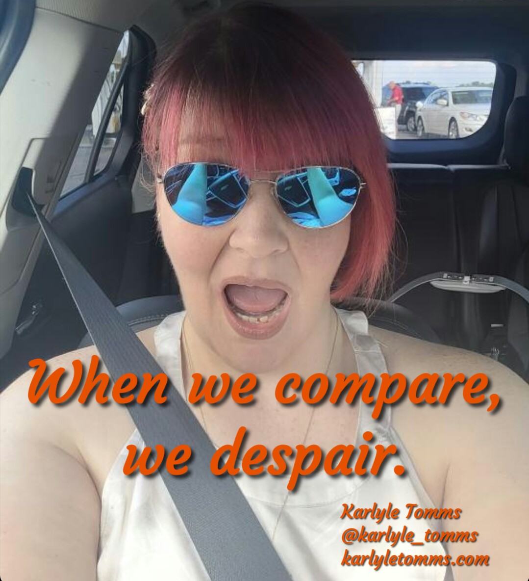 Karlyle_Tomms's tweet image. If we compare ourselves as having less than or being less than we feel miserable in our sense of lack. If we compare ourselves as better than another, there is still misery for arrogance is just a thin veneer over insecurity. #comparisons #lack karlyletomms.com
