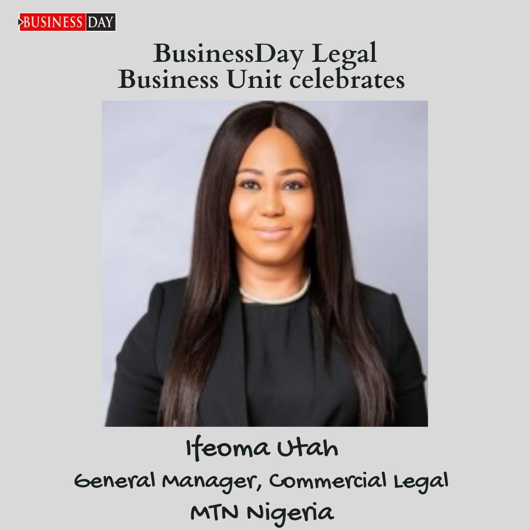 BDLegalBusiness's tweet photo. Ifeoma Utah of @MTNNG  is our inspiring woman today. 
She is the General Manager, Commercial Legal at MTN Nigeria, the largest telecommunications operator in Nigeria.

She has been named one of the world's leading in-house trademark professionals by World Trade Review London. https://t.co/09VVhl6fpD