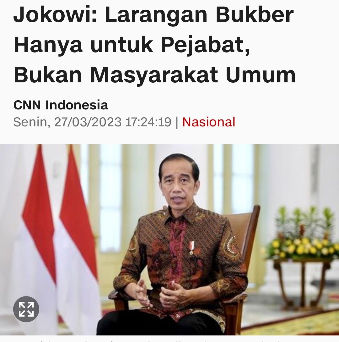 Jelas ya, larangan Bukber hanya untuk PEJABAT Pemerintah

Masyarakat Umum silahkan Bukber   sesuai keinginannya

Jangan ada PROVOKASI lagi terutama kelompok2 yg mungkin berharap undangan bukber selama ini dari para pejabat

Anggaran Bukbernya bisa dialihkan utk kegiatan PRODUKTIF