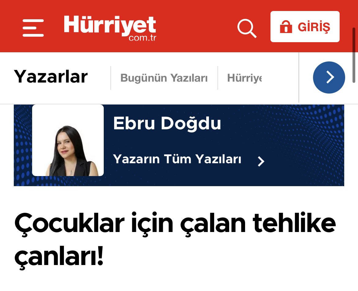 Cocuklarinizin evde olmasi demek guvende olduklati anlamina gelmiyor. Nasil mi? Bu haftaki yazimin link’ini birakiyorum hurriyet.com.tr/yazarlar/ebru-…