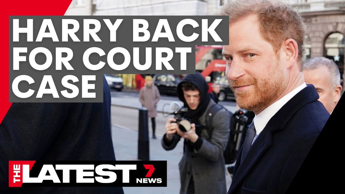 Prince Harry has unexpectedly returned to London, to appear at the High Court for a privacy case against a British newspaper. The case involves some very high profile names. youtu.be/JiFZknr-tUE <a href="/GreenhalghSarah/">Sarah Greenhalgh</a> #TheLatest #7NEWS