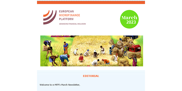 e_MFP's tweet photo. 📢 Our March 2023 Newsletter is now out with all the latest #financialinclusion news!
👉https://t.co/NnPstwqVIB
#microfinance #foodsecurity #EMA2023 #water #WASH #greenfinance #climatechange #savings #socialperformance #inclusivefinance https://t.co/okUEfZAJBe