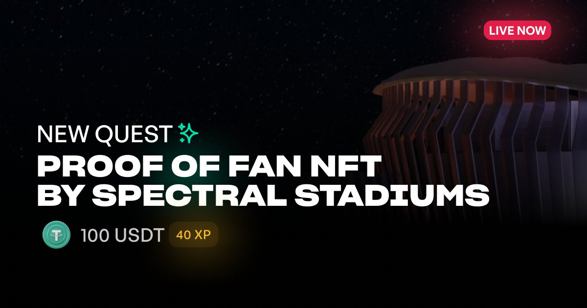 WALL 🧱 (@walldotapp) on Twitter photo 2023-03-27 10:58:37 Are you a sports fan? 🧢 Here's a quest to get you started on your journey with @spectralstadium by earning yourself a Proof of FAN And win from a $100 prize pool Get Questing Now quest.wall.app/quest/a1b93c9e… Like, RT, Drop Proofs ⏬ Are you a sports fan? 🧢 Here's a quest to get you started on your journey with @spectralstadium by earning yourself a Proof of FAN And win from a $100 prize pool Get Questing Now quest.wall.app/quest/a1b93c9e… Like, RT, Drop Proofs ⏬