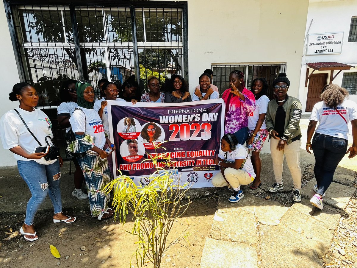 MonroviaWtm's tweet photo. It was truly an exciting experience for us, our first in person event since our existence. Thanks to all our partners that made this happened, we are super amazed 🙏🙏
@icampuslib @libgirlguides @girlstechclub @ariseimpactinitiative 
#IWD2023 #WTMDareToBe @WomenTechmakers https://t.co/BLDXrXbkQg