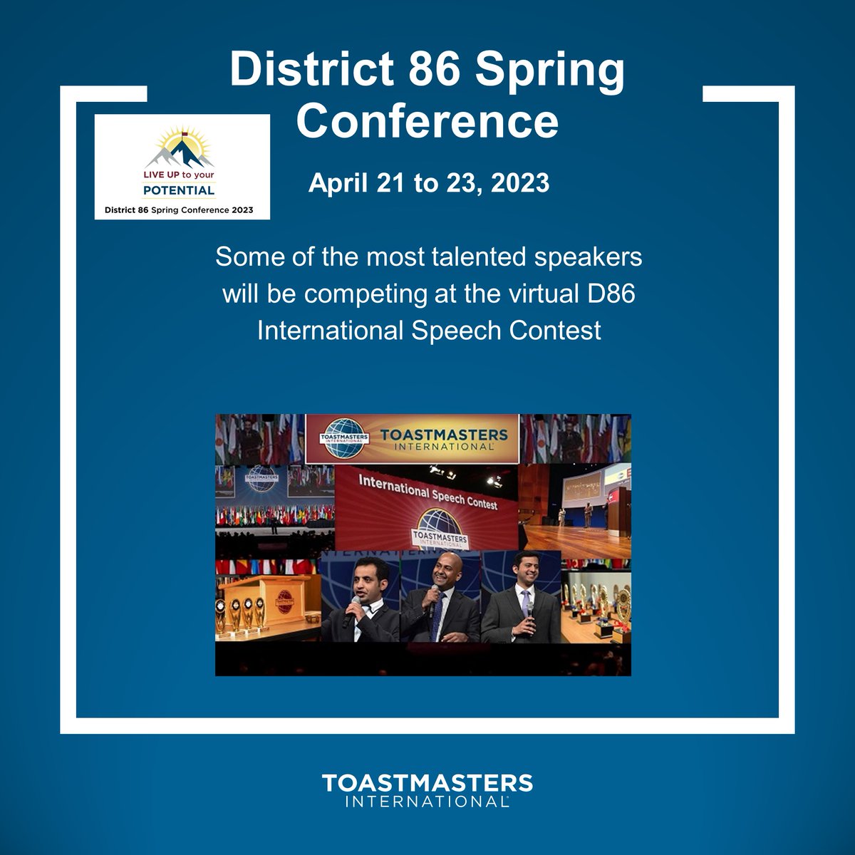 Here a link to D86 Division #Speech  &amp; Evaluation #Contests  results  toastmasters86.org/district-86-20… Register to #Join  us on Saturday evening and cheer on your Fellow #Toastmasters. eventbrite.ca/e/district-86-…