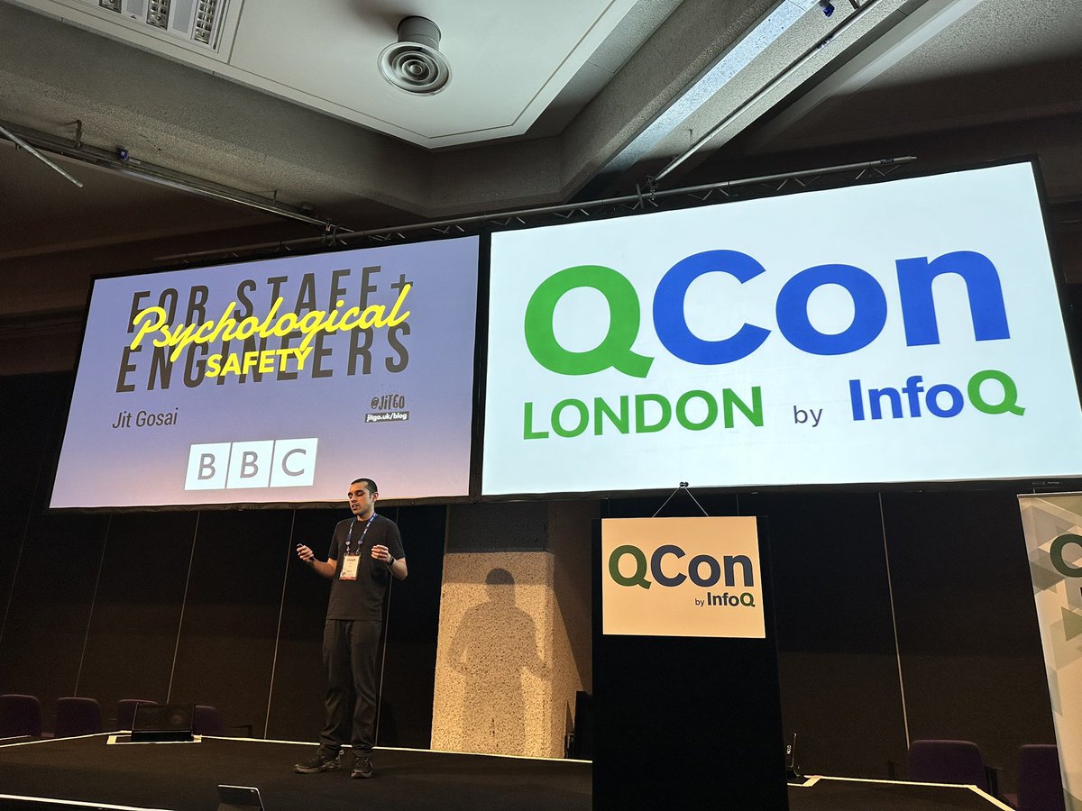 This is a topic we don’t speak about enough: psychological safety for staff+ engineers with @JitGo at #QConLondon
