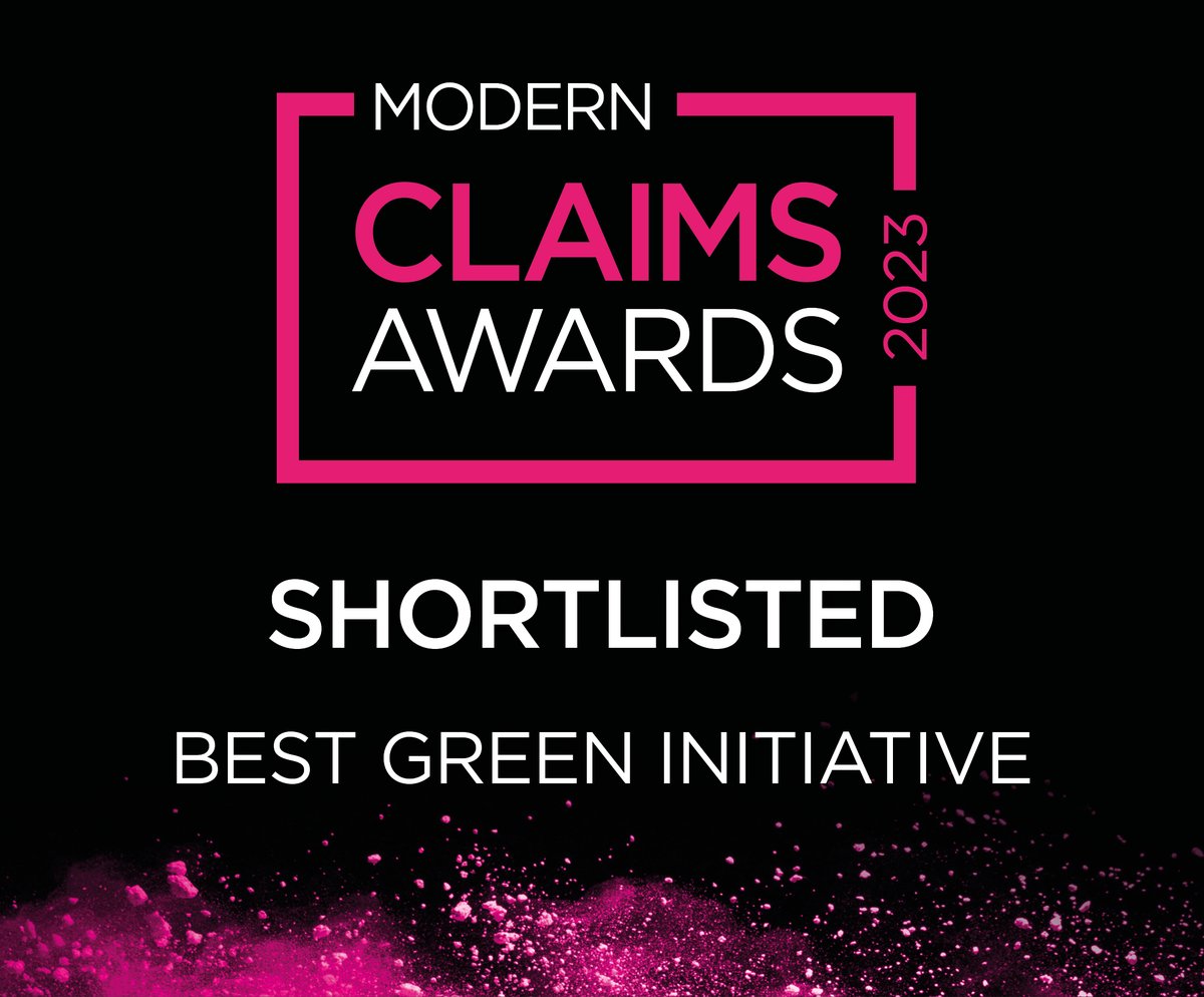 We are thrilled to announce that we have been shortlisted for The Modern Claims Awards 2023 in the "BEST GREEN INITIATIVE" category! 🎉

The awards ceremony will take place on 27th April in Liverpool, find out more about the ticket options here: lnkd.in/dZ52Cj3R