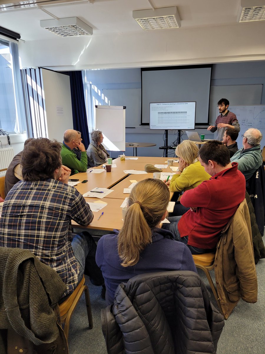 Delighted to welcome <a href="/baseuk/">BASE-UK</a> farmers to <a href="/Rothamsted/">Rothamsted Research</a> for a workshop to discuss <a href="/EcoStackH2020/">EcoStack</a> project work to increase #pollination, #PestRegulation &amp; #production using ecological approaches #regenerativeagriculture
