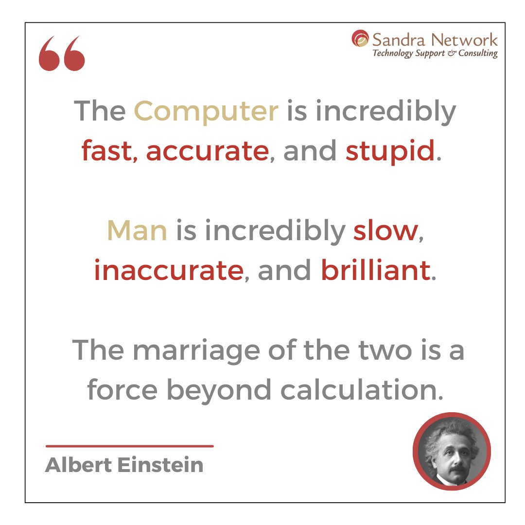 SandraNetwork's tweet image. Computers may be fast and accurate, but they'll never be as brilliant as humans. 🧑‍💻🧑‍🎓 Luckily, when we combine the two, the sky's the limit!" 

#humanintelligence #technology #teamwork #synergy #brilliance