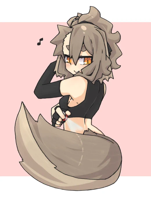今日の泰山ちゃんです。尾の付け根に香水をつけると振ったときに香り立つというケモライフハックを実践する泰山ちゃん(硝煙の匂い) 