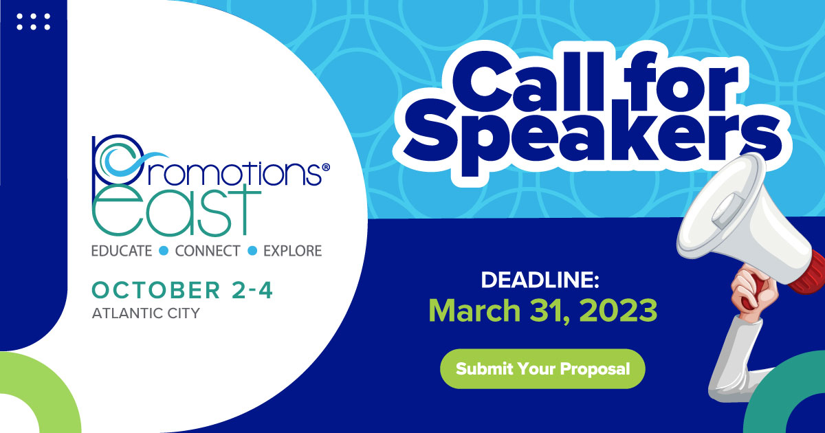 saagny1's tweet photo. Call for Speakers is closing Friday, March 31! If you’re interested in speaking at #PromotionsEast submit your proposal ASAP. https://t.co/HUyZ8VXAvx
#promotionalproducts #SAAGNY https://t.co/2NWhpcTmz6