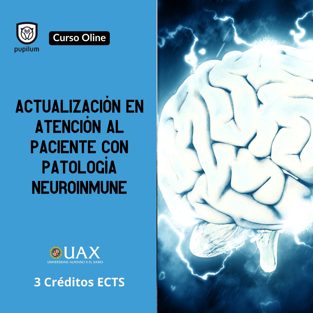 pupilum's tweet photo. El curso en atención al paciente con patología neuroinmune cubre las competencias en el cuidado directo a los pacientes y familias con una perspectiva holística para asegurar el cumplimiento del código deontológico durante todo el proceso asistencial. https://t.co/4qfKQLimFo https://t.co/x3KgR27op4