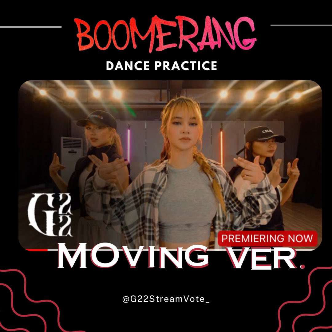 G22 ‘Boomerang’ Dance Practice (Moving Ver.) is out now on YouTube!

⟴ youtu.be/iHy1LRRK5As

Like, Share and Comment! ✨🤍

BOOMERANG DANCE PRACTICE
<a href="/G22Official/">G22 Official</a> #G22
#G22_Boomerang