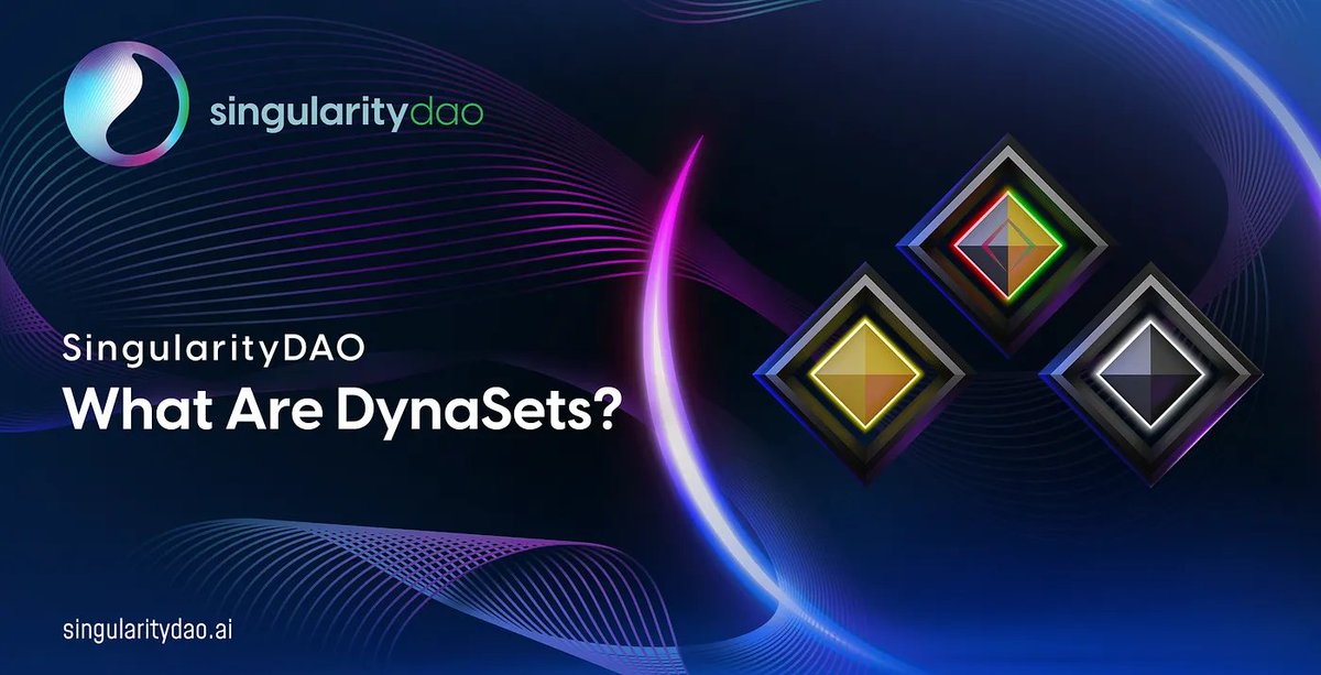 SingularityDAO's tweet photo. What are DynaSets? 🔷
A DynaSet is a dynamically managed set of assets automatically rebalanced by the Dynamic Asset Manager via AI based signals and algorithms.
Learn more:
https://t.co/VfRYGzCJhx
#DynaSets #DeFi #SDAO https://t.co/uhObNUPTSs