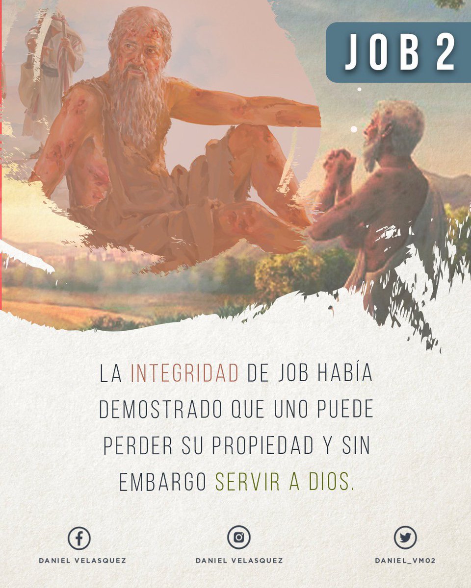 #RPSP#Job2
4 Respondiendo Satanás, dijo a Jehová: Piel por piel, todo lo que el hombre tiene dará por su vida.
#RPSP#job2#primeroDios   
<a href="/AdventistasUPS/">Adventistas Perú - UPS</a> 
<a href="/Adventistas_MLT/">Misión Peruana del Lago Titicaca</a> 
<a href="/JOELGUIMAC/">JOEL GUIMAC  TAFUR</a>