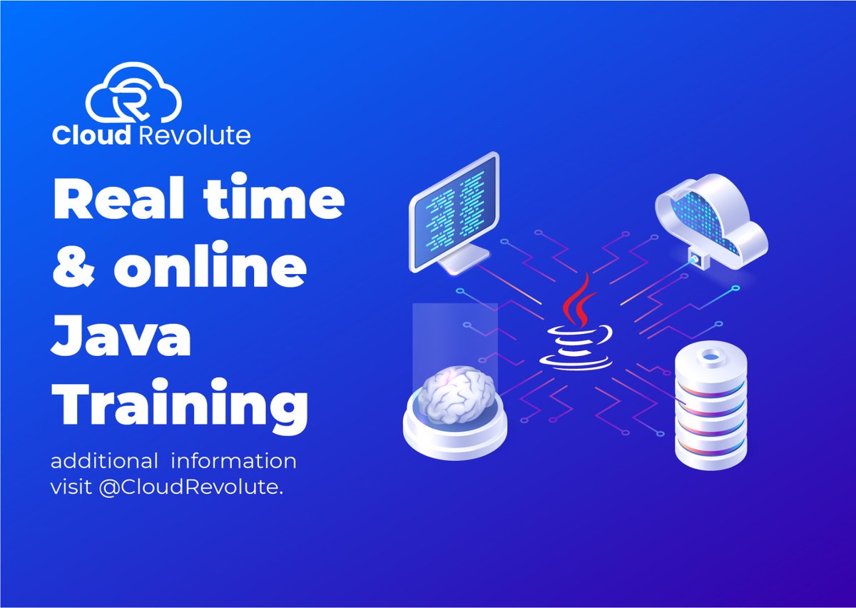 Cloudrevoluteus's tweet image. Top best Java Training Course in USA
#java #javafullstackdeveloper #javadeveloperjobs #javajobs #opt #optjobs #cloudrevolute