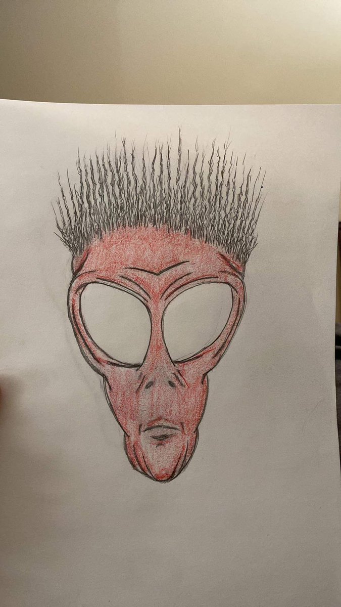 JakeCLT's tweet photo. @joelfcbirch You’re doing this because we are not in control of what our artistic consciousness wants the world to see. 
Embrace the chaos brother. 

This is one of my aliens. 🤘🏼 https://t.co/UrQGHMzlwZ