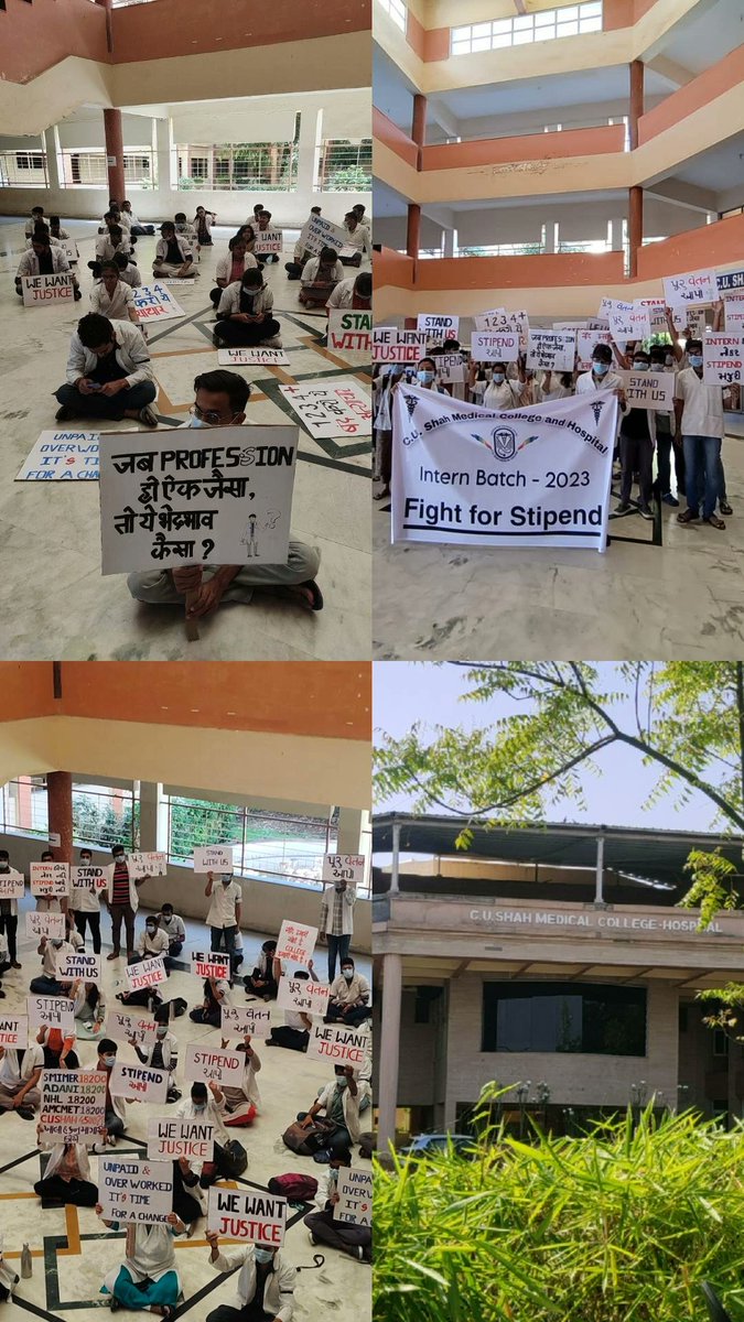 Jal86328878's tweet image. "We deserve more than just experience - fair pay for medical interns now!"
#injustice #interndoctorstrike #FightForTheRight #Humanrights #stipendinequality 
@humanrights1st
 @WHO
 @IMAIndiaOrg 
@NMC_IND 
@PMOIndia
 @AmitShah
 @CMOGuj 
@mansukhmandviya 
@Rushikeshmla