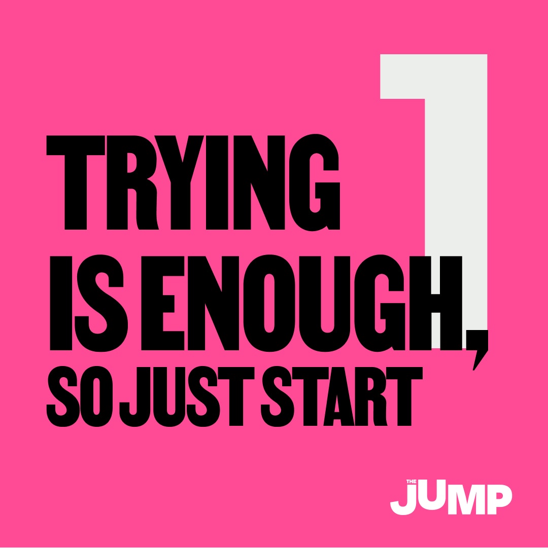 GoGenieMo's tweet photo. "TRYING IS ENOUGH,
SO JUST START" @TakeTheJUMPnow
#TakeTheJump
#DoughnutEconomics #RenegadeEconomists
https://t.co/lZNmeVyG6D https://t.co/i1cyxSxYWt