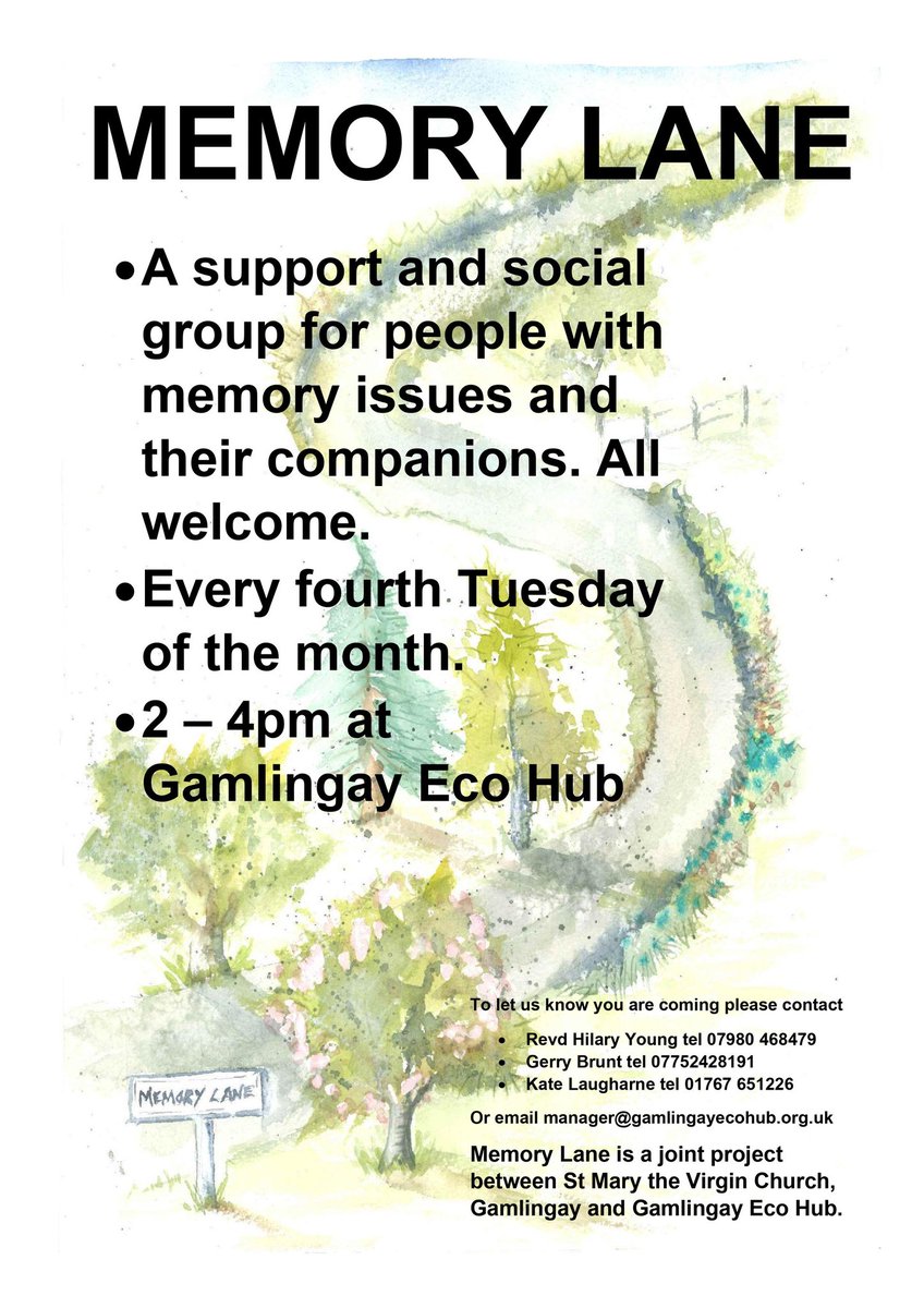 Memory Lane group for people with dementia and their carers will be meeting here tomorrow Tues 28th 2-4pm. We will be joined by a ukelele band, so if you have a ukelele make sure to bring it along!