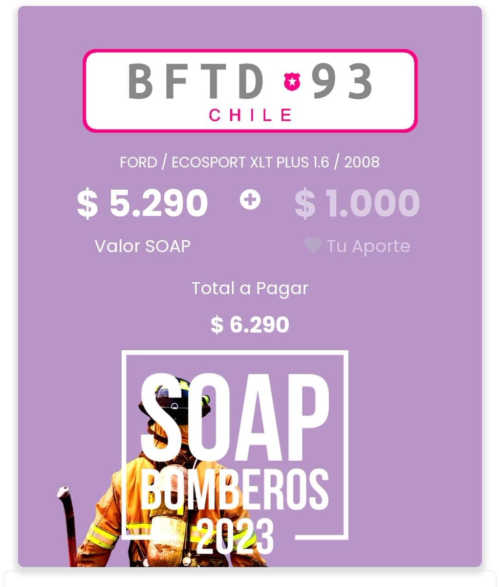 BombaPrat's tweet image. #Antofagasta 
Queda esta última semana para que puedas colaborar con #Bomberos comprando tu #SOAP2023 y donar aportando a la 4ta. CIA BOMBA ARTURO PRAT

Hoy te necesitamos, para poder seguir salvando vidas 💚