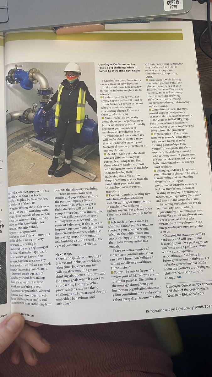 fridge_girl's tweet photo. Thank you @RACMagazine for publishing my thoughts on the skills gap and how we can recruit a much more diverse workforce. @thecoolinghub @WomeninRACHP @WES1919 @WorldRefDay @UNWomenUK #WomenInSTEM #WomenInCooling #CoolCareers @GraemeFox_BESA #Diversity #SkillsGap https://t.co/DYCNHyZBgk