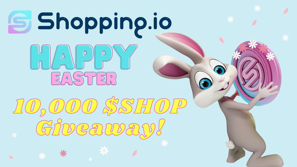 Happy Easter Shoppers🥚🐇
We have 10,000 $SHOP to #Giveaway! 🤑 

Let your creativity and artistic ingenuity bloom! 
Showcase your egg painting  with Shopping.io Logo!

Submit your painting image on Shopping.io Discord account: bit.ly/3lKPhxm